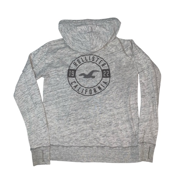 Hollister Hoodie Casual Grey Cotton Blend Pullover size XS - Picture 2 of 6
